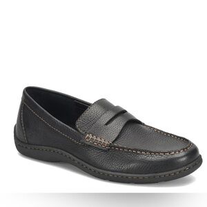 Born Slip On Penny Loafers Black Leather Driving Mocs Sz 12, Excellent Condition